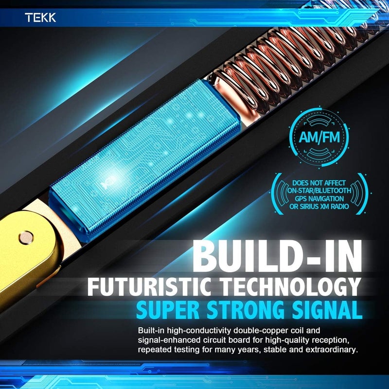 tekk Short Antenna Compatible with Ford F150 / F250 / F350 / F450 / F550 / Bronco(2021-2023) / Designed for Optimized FM/AM Reception / 4.8 Inches - Image 2
